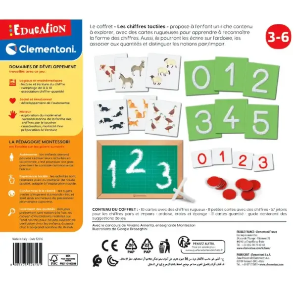 Les chiffres tactiles - Montessori