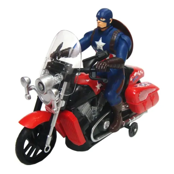 Avengers Moto Bump and Go Captain America avec Bouclier