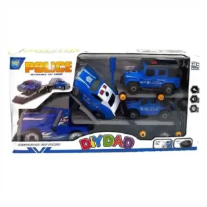 Camion avec Miniature Voiture de Police Set