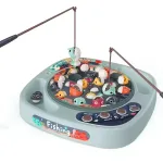 Jouets de pêche musicaux rotatifs cycliques