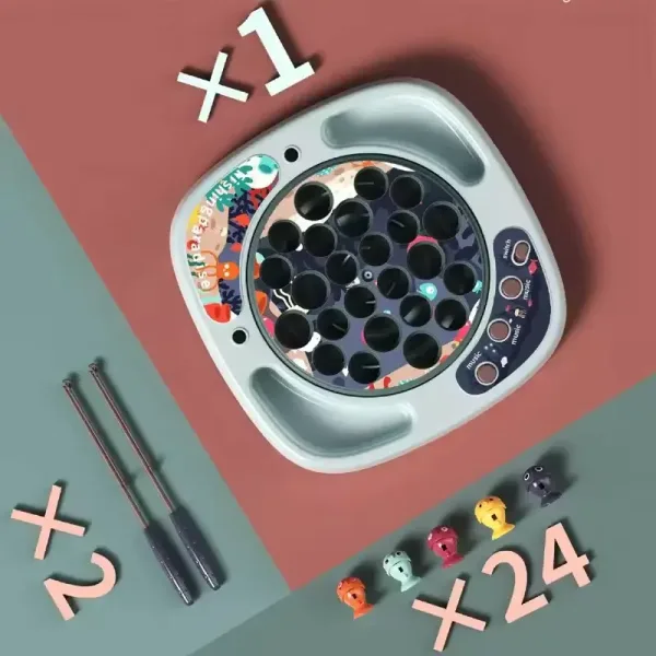 Jouets de pêche musicaux rotatifs cycliques