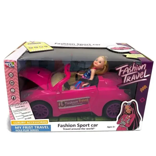 la Voiture Rose de Voyage du Groupe Fashionesta