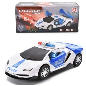 Voiture de police avec lumières et sons, et rotation à 360 degrés