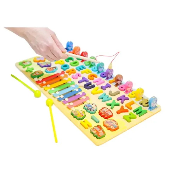 6 en 1 Nombre de bois Puzzle