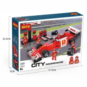 Blocs de construction de base de course urbaine avec jeu de voiture de course