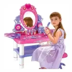 Coiffeuse avec miroir et kit de maquillage musical