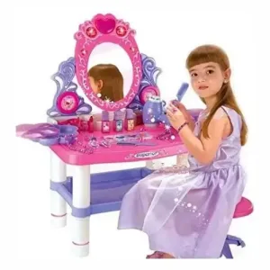 Coiffeuse avec miroir et kit de maquillage musical