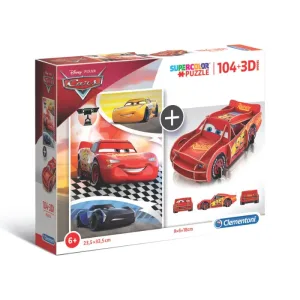 Disney Cars - 104 pcs - Puzzle 104 + 3D Model